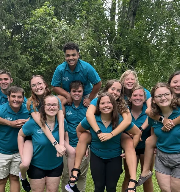 Peer Campus Ministers pose for a photo.